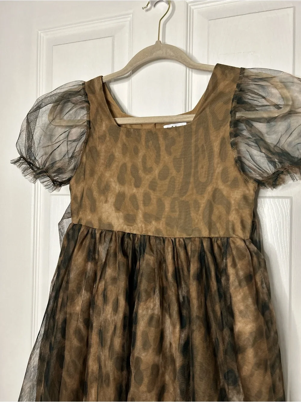 Lola and the Boys Cheetah Tulle Dress